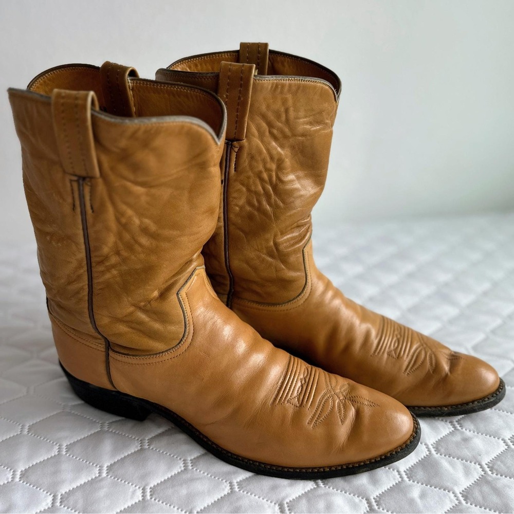 Vintage Tony Lama El Paso Texas Leather Roper Boots  2058 Men‎ approx size 11-13